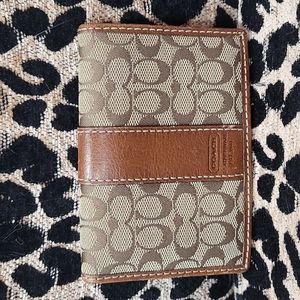Brown Coach card holder